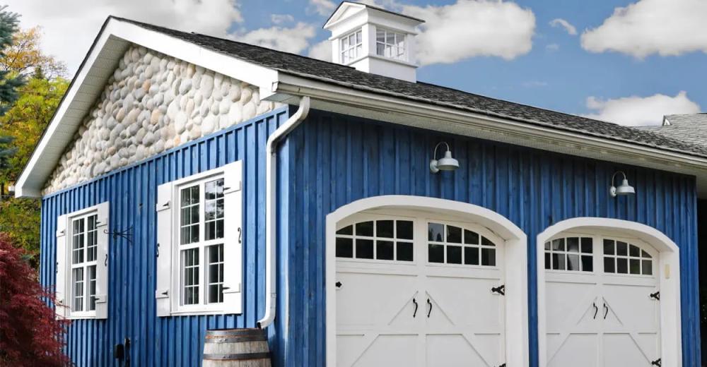 An example of a dual pitched roof design