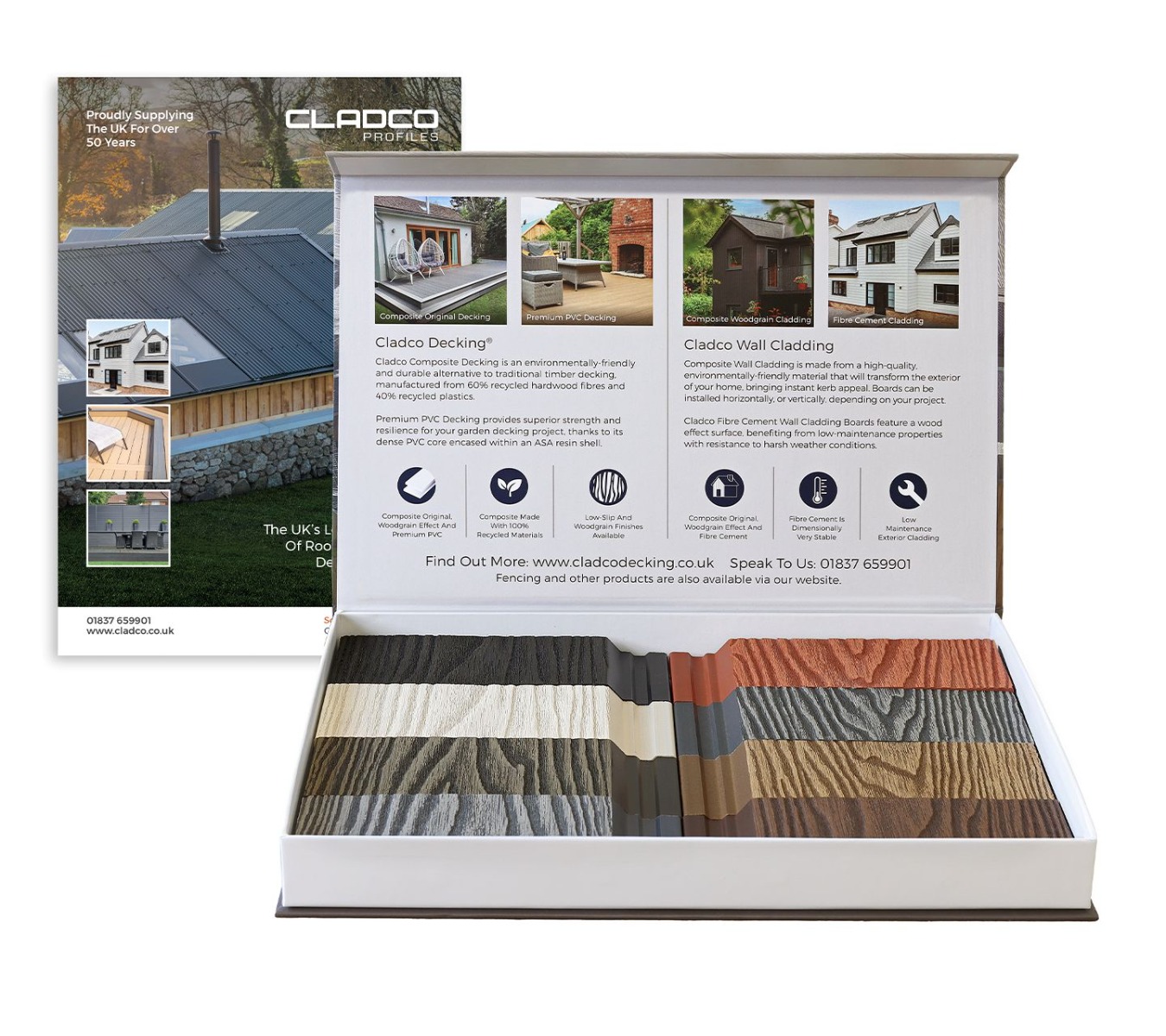 Signature Woodgrain Composite Wall Cladding Sample Pack