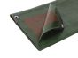 Green/Brown Heavy Duty Waterproof Tarpaulin with Eyelets (250gsm)