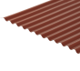 13/3 Corrugated 0.7 Thick Chestnut PVC Plastisol Coated Roof Sheet