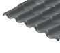 41/1000 Tile Form 0.7 Thick GreenCoat® Pural Coated Roof Sheet - Slate Grey