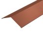 130° Ridge Flashing for Standing Seam - 3m 220mm x 220mm-Tile Red