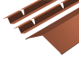 130° Ridge Flashing and Z-Bar Kit for Standing Seam - 3m - Tile Red