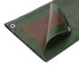 Green/Brown Heavy Duty Waterproof Tarpaulin with Eyelets (250 GSM)
