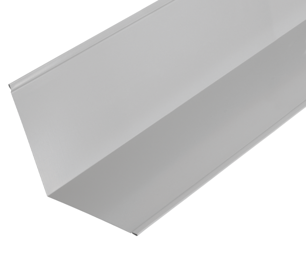 110° Abutment Flashings in Polyester Paint Finish - 3m 200mm x 200mm-Light Grey