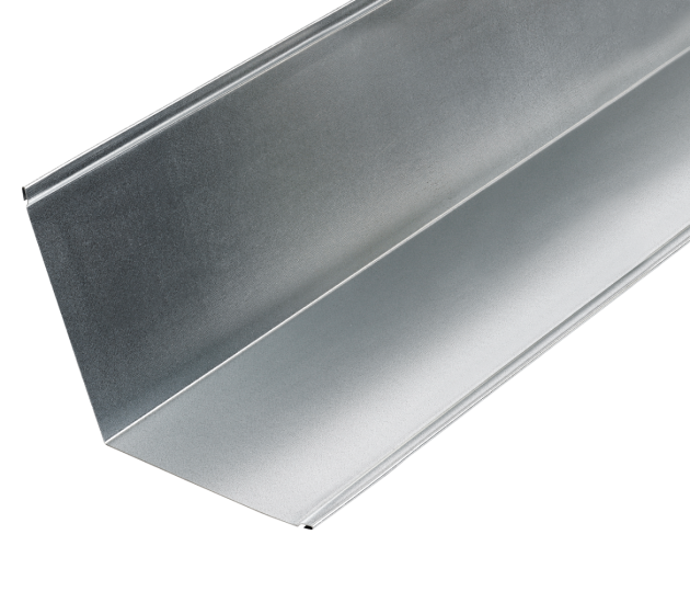110° Abutment Flashings in Galvanised Finish - 3m 200mm x 200mm