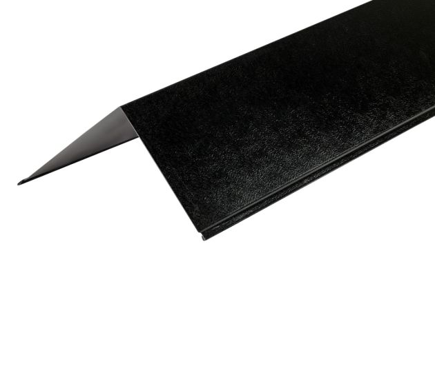 Barge Flashings 3m  200 x 200mm in Black - PVC Plastisol finish