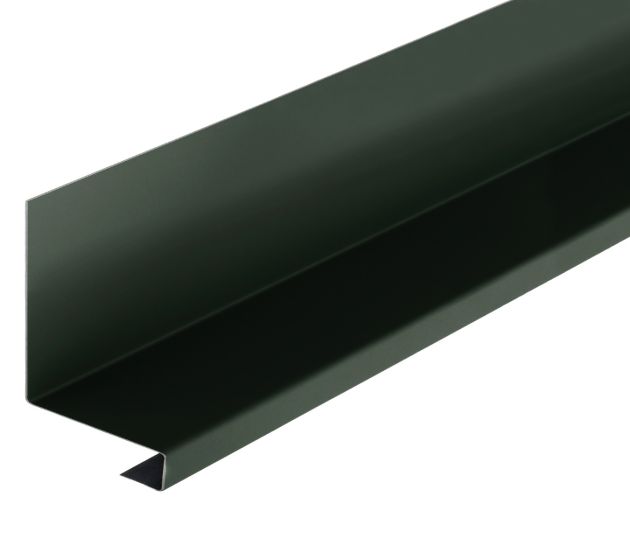 Drip Tray Flashings in Polyester Paint Finish - 3m - Juniper Green