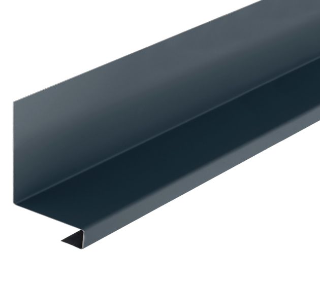 Drip Tray Flashings in Polyester Paint Finish - 3m Slate Blue
