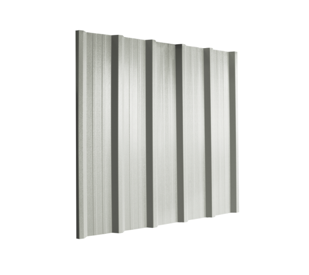 32/1000 Box Profile 0.5 Thick Goosewing Grey PVC Plastisol Coated Roof Sheet