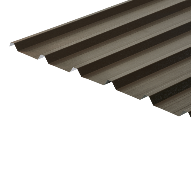 32/1000 Box Profile 0.7 Thick Vandyke Brown PVC Plastisol Coated Roof Sheet