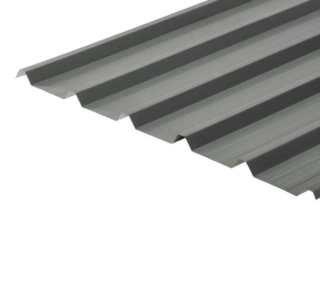32/1000 Box Profile 0.7 Thick Merlin Grey PVC Plastisol Coated Roof Sheet