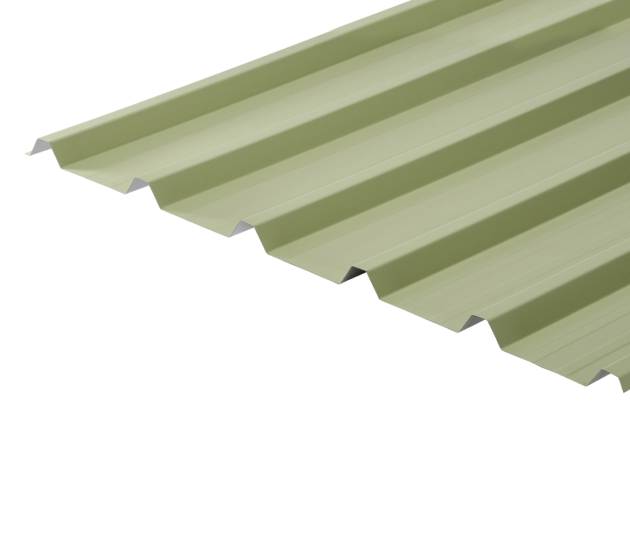 32/1000 Box Profile 0.7 Thick Moorland Green PVC Plastisol Coated Roof Sheet