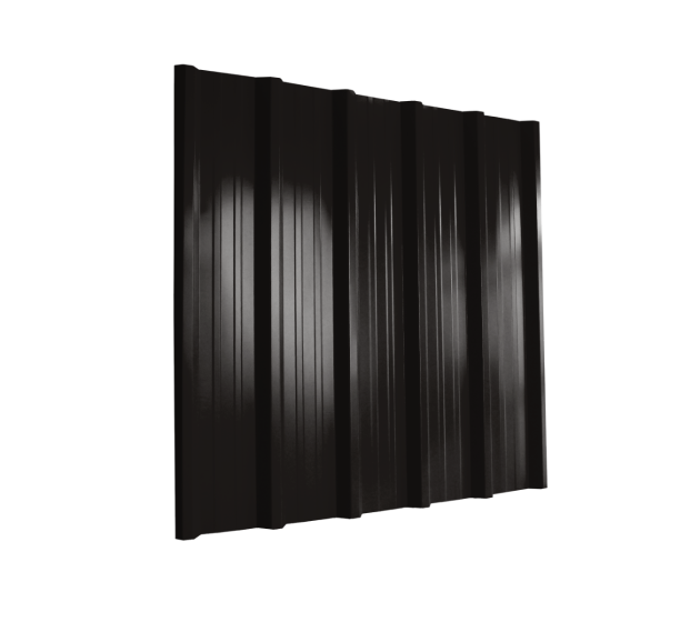 32/1000 Box Profile 0.5 Thick Black Polyester Paint Coated Roof Sheet