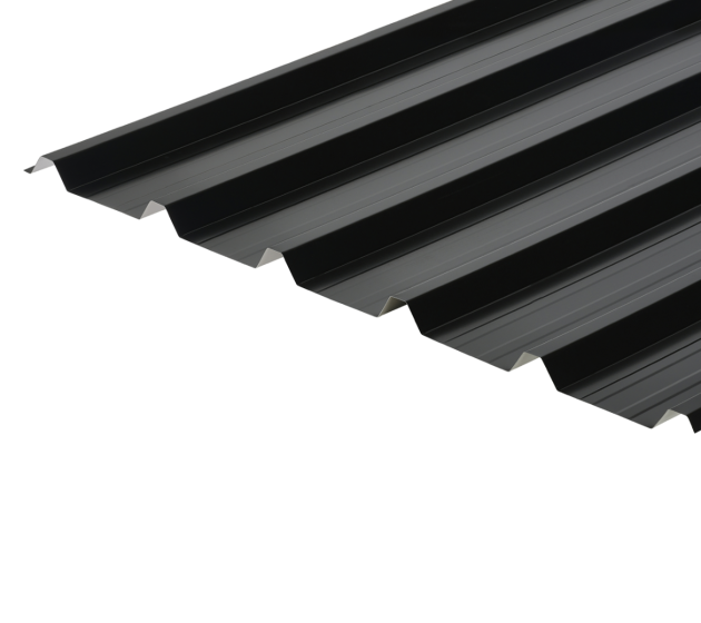 32/1000 Box Profile 0.7 Thick Black Polyester Paint Coated Roof Sheet