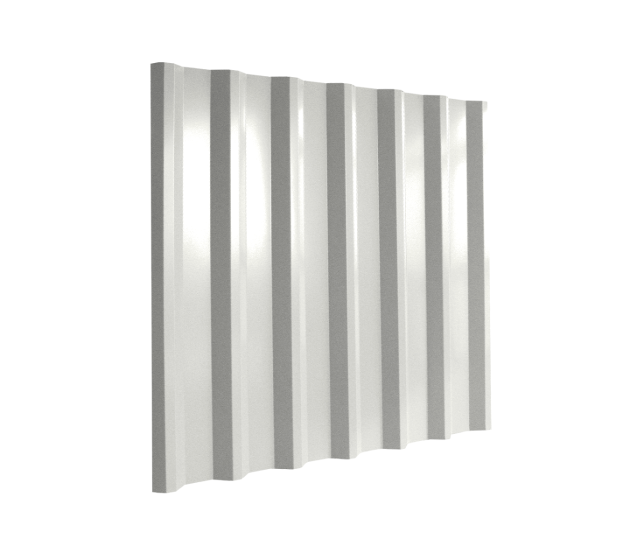 34/1000 Box Profile 0.5 Thick Light Grey Polyester Paint Coated Roof Sheet