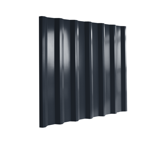 34/1000 Box Profile 0.5 Thick Slate Blue Polyester Paint Coated Roof Sheet