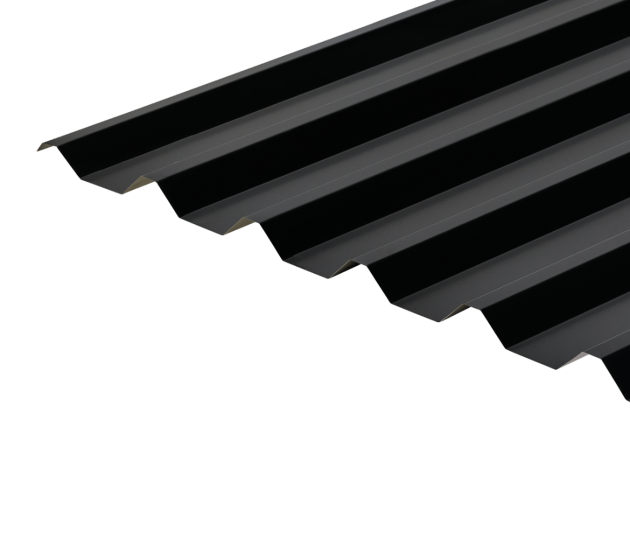 34/1000 Box Profile 0.7 Thick Black Polyester Paint Coated Roof Sheet