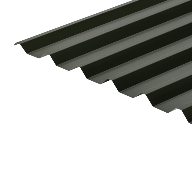 34/1000 Box Profile 0.7 Thick Juniper Green Polyester Paint Coated Roof Sheet