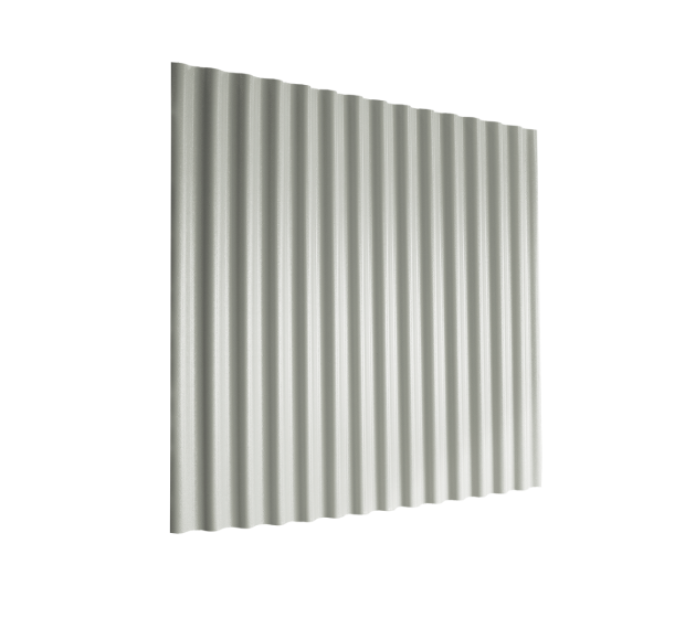 13/3 Corrugated 0.5 Thick PVC Plastisol Coated Roof Sheet - Goosewing Grey