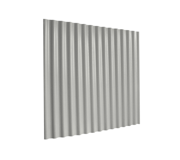 13/3 Corrugated 0.5 Thick Light Grey Polyester Paint Coated Roof Sheet