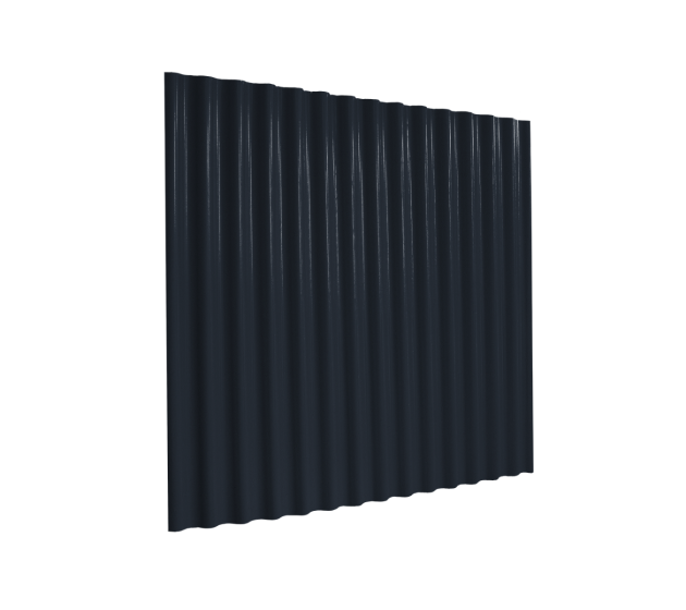 13/3 Corrugated 0.5 Thick Slate Blue Polyester Paint Coated Roof Sheet