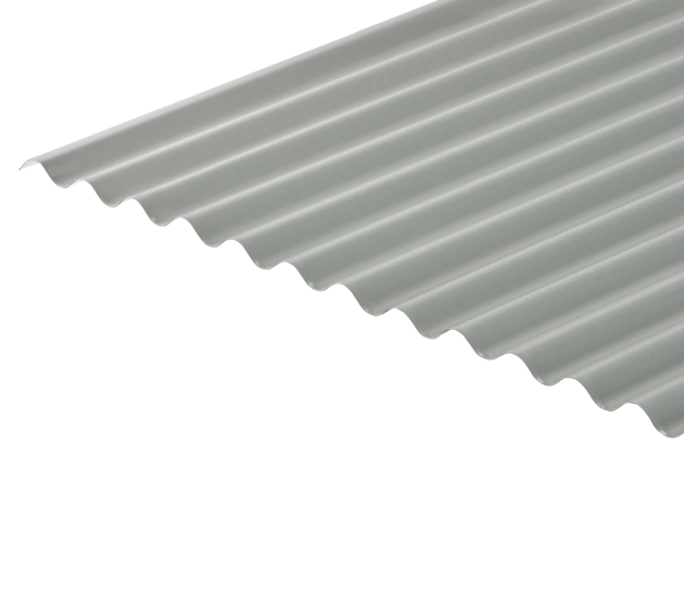 13/3 Corrugated 0.7 Thick Light Grey Polyester Paint Coated Roof Sheet