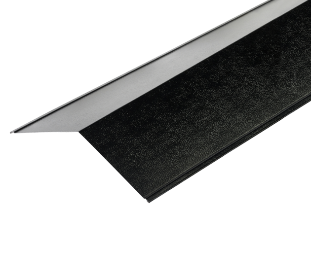 Ridge Flashings in Black PVC Plastisol Finish - 3m 150x 150mm