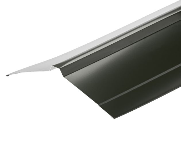 Nordic Ridge Flashings in Polyester Paint Finish - 3m 195 x 195mm - Juniper Green