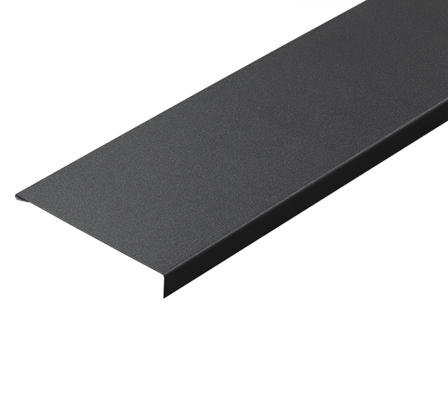 Lean-To Top Plate Flashing for Standing Seam - 3m-Nordic Night Black