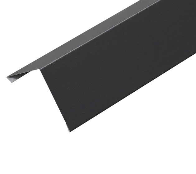 90° Corner Barge Flashing for Standing Seam - 3m 120mm x 120mm -Nordic Night Black