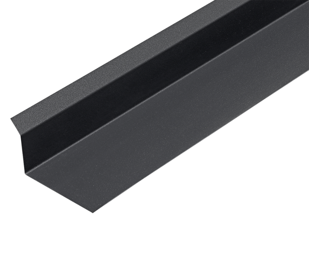 75° Mono Ridge Flashing Backer Plate for Standing Seam - 3m-Nordic Night Black