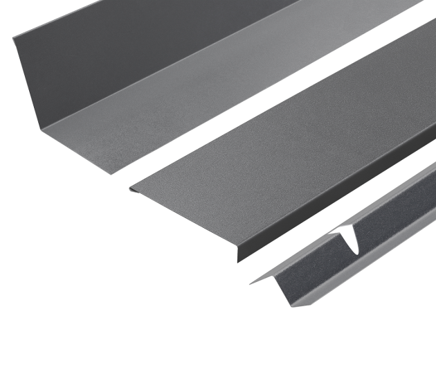 110° Lean-To Flashing and Z Bar Kit for Standing Seam - 3m-Slate Grey