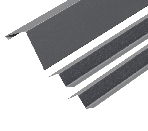 90° Corner Barge Flashing and Z Bar Kit for Standing Seam - 3m 120mm x 120mm 