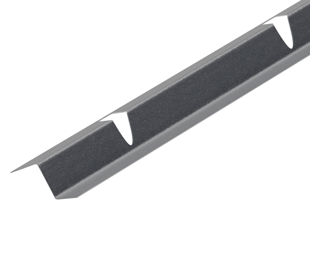 Z-Bar Flashing (Notched) for Standing Seam - 3m-Slate Grey