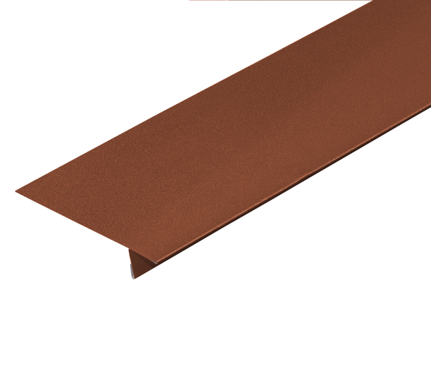 Eaves Flashing for Standing Seam - 3m -Tile Red