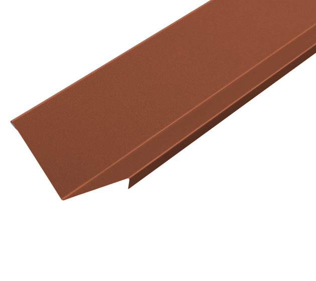 90° Internal Corner Barge Flashing for Standing Seam - 3m 120mm x 120mm-Tile Red