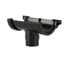Brett Martin 112mm Roundstyle PVC Running Outlet in Black
