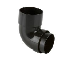 Brett Martin 68mm Round PVC 92.5° Downpipe Bend in Black