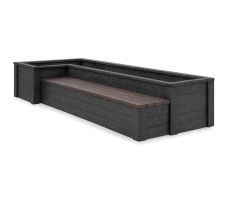 L Shape Recycled Plastic Planter Bench