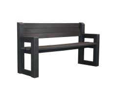 Recycled Plastic Bench With Arms