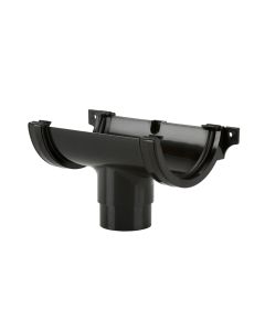 Brett Martin 112mm Roundstyle PVC Running Outlet in Black