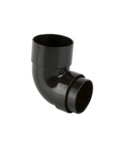 Brett Martin 68mm Round PVC 92.5° Downpipe Bend in Black