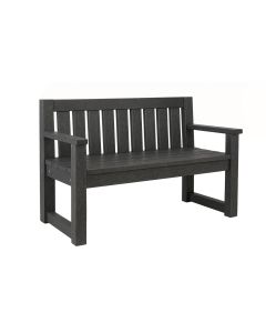 Recycled Plastic Bench With Arms And Vertical Back