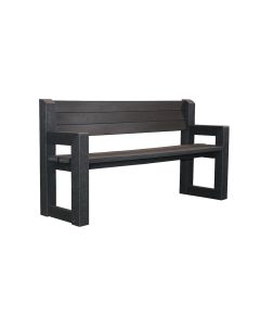 Recycled Plastic Bench With Arms