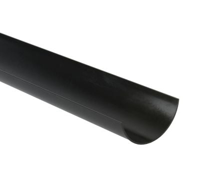 Brett Martin 112mm Roundstyle PVC Gutter in Black - 4m