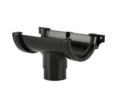 Brett Martin 112mm Roundstyle PVC Running Outlet in Black