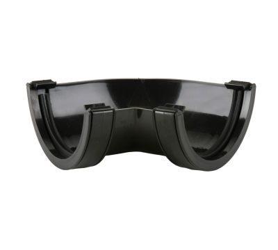 Brett Martin 112mm Roundstyle PVC 90° Gutter Angle in Black