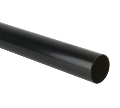 Brett Martin 68mm Round PVC Downpipe in Black - 4m