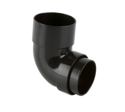 Brett Martin 68mm Round PVC 92.5° Downpipe Bend in Black